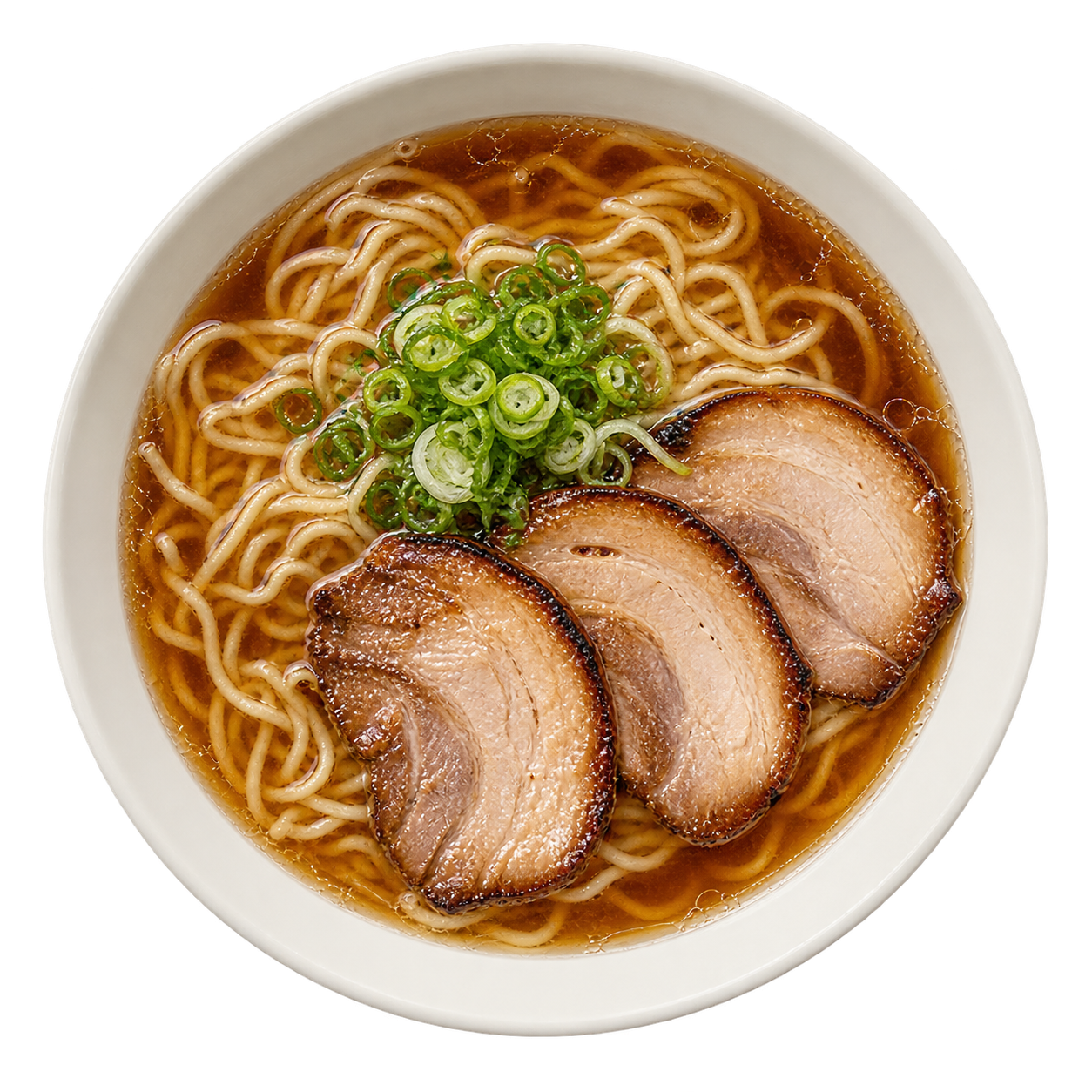 Ramen de caldo shoyu com char siu